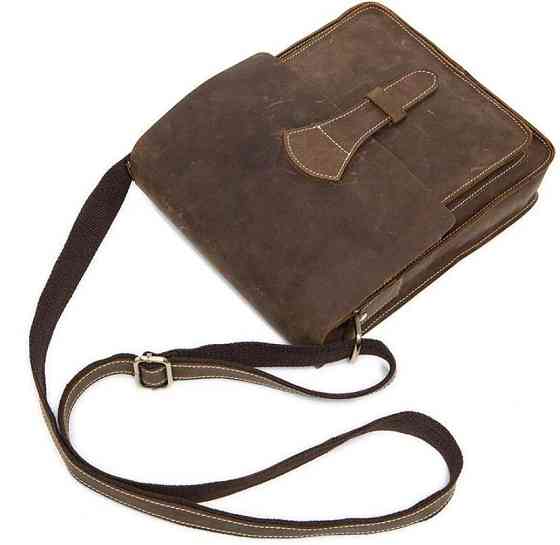 Сумка чоловіча вертикальна Коричнева (Vintage) Київ