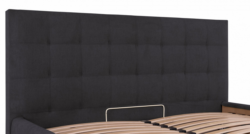 Кровать Chester VIP 140 х 200 см Мисти Dark Grey С дополнительной металлической цельносварной рамой Темно-серый Днепр - изображение 14