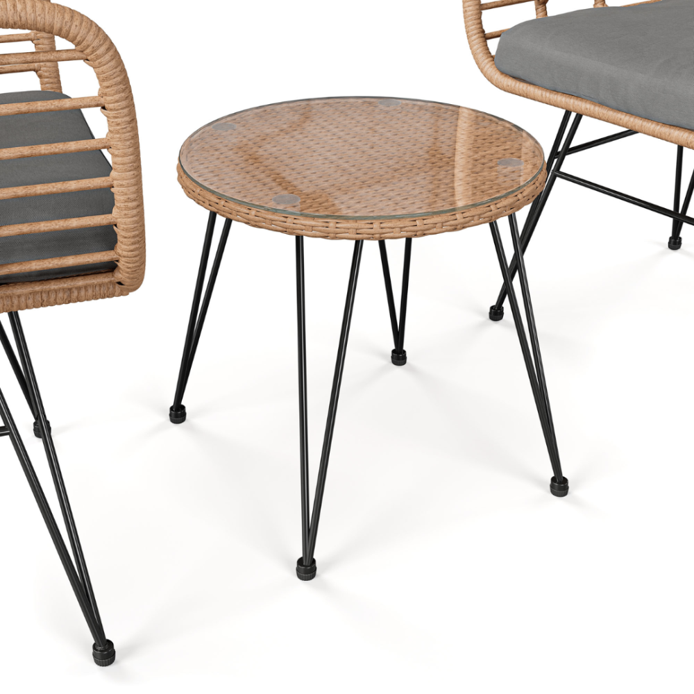 Набір садових меблів Di Volio Savio бежевий/темно-сірий Київ - фото 6