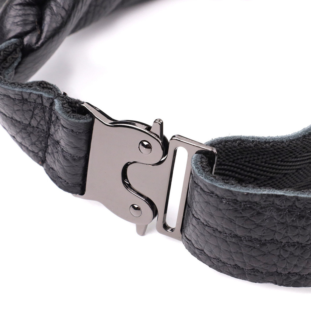 Отменная сумка бананка из зернистой натуральной кожи Shvigel 23145 Черный Киев - изображение 6