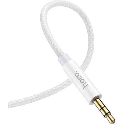 Кабель мультимедійний 3.5mm M to 3.5mm M 1.0m Silver HOCO (6931474759870) Вінниця