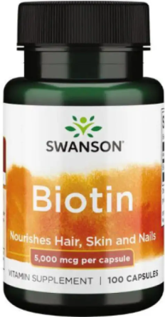 Биотин Swanson Biotin 5000mcg 100 капс Київ