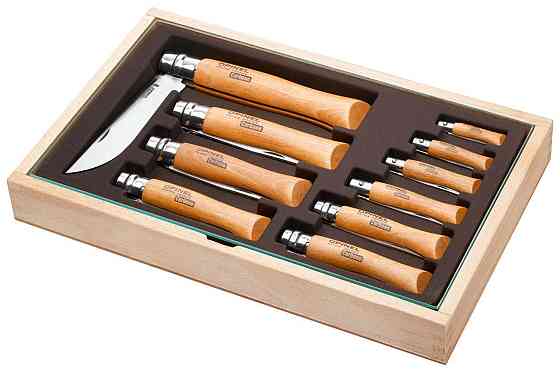 Универсальный Набор Ножей 10 штук в деревянной коробке Opinel 