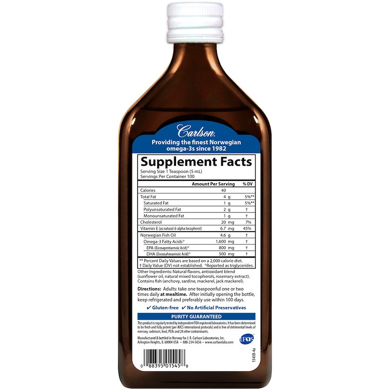 Рыбий жир норвежский со вкусом лимона (Fish Oil) 500 мл Київ - фото 2