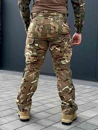 Чоловічі літні армійські штани мультикам  ріп стоп ,  штурмові штани з наколінниками для зсу Львів