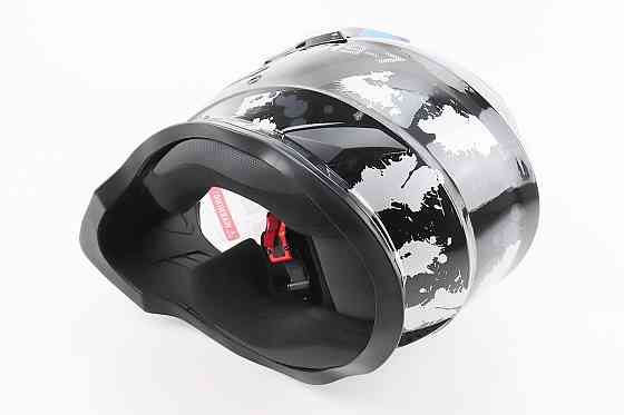 Шолом кросовий/ендуро/АТV зі склом BLD-819-7 S (55-56см), ЧОРНИЙ/СІРО-СИНІЙ Киев