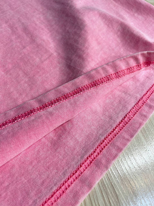 Футболка жіноча A-N 26662 тай-дай варена базова універсальна, рожевий, one size Одеса - фото 5