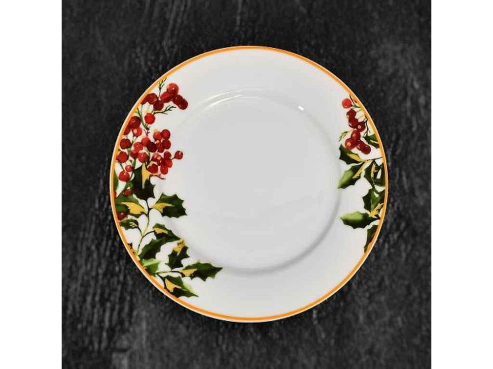 Тарілка 25.8см 10.5 4шт/уп Christmas winterberries HEN21141 ТМ STENSON Solmir Київ - фото 1
