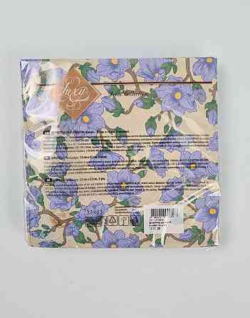 Серветки паперові (ЗЗХЗЗ, 18 шт.) "Блакитна магнолія" Luxy (1 пачка) Харків