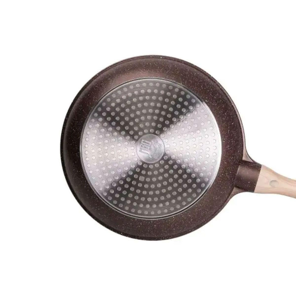 Набір сковорідок з товстим дном MGC, 3 предмети, кавовий Київ - фото 4