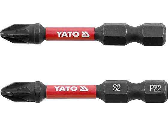 Насадка викруткова ударна YATO PZ2 х 50 мм. HEX 1/4", 2 шт.[10] Одеса