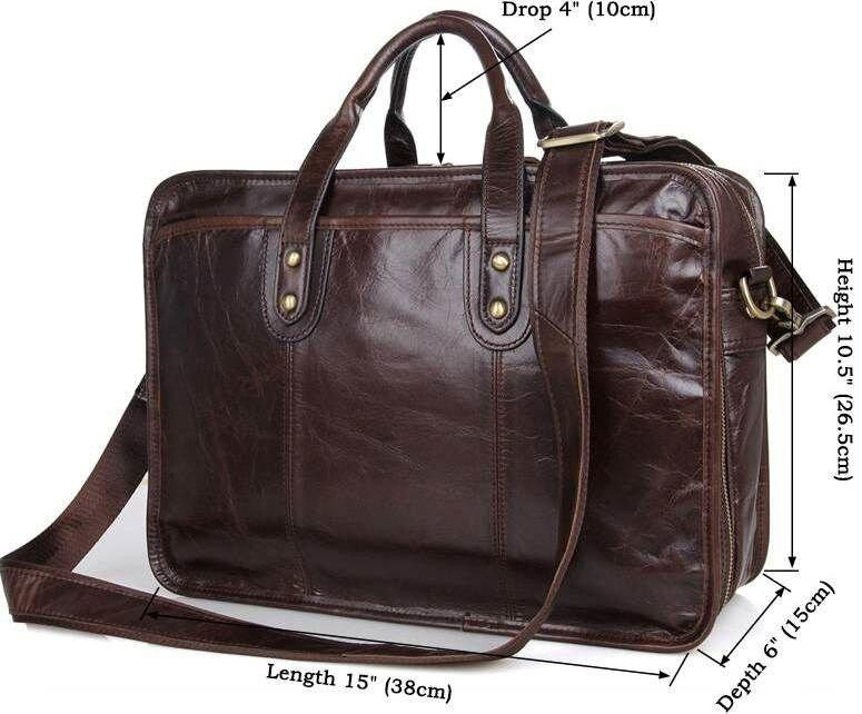 Сумка из натуральной кожи Коричневая (Vintage) Киев - изображение 4