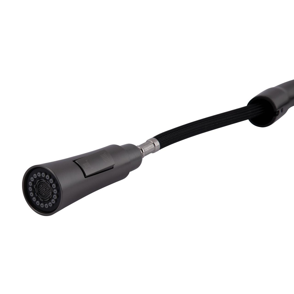 Смеситель для кухни Qtap Vlasta New с выдвижным изливом QTVLA344GMB45647 Gunmetal Black PVD Киев - изображение 11