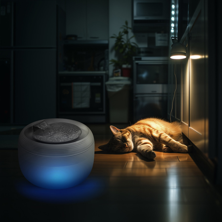 Фонтан-поилка для собак и котов автоматический WAUDOG с подсветкой, 2,5 л, белый Киев - изображение 7