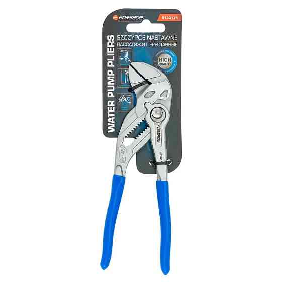 Пасатижі переставні 175мм Forsage F-613Q175 Одеса