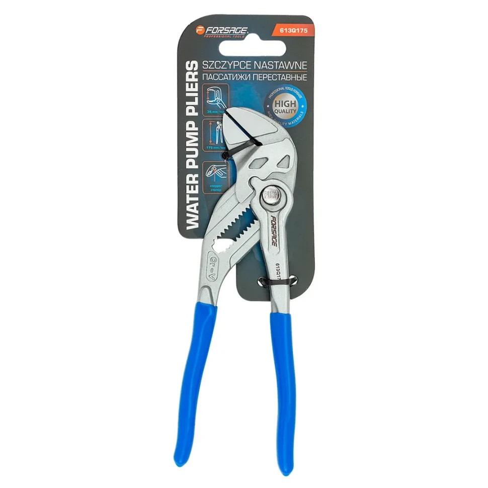 Пасатижі переставні 175мм Forsage F-613Q175 Одеса - фото 1