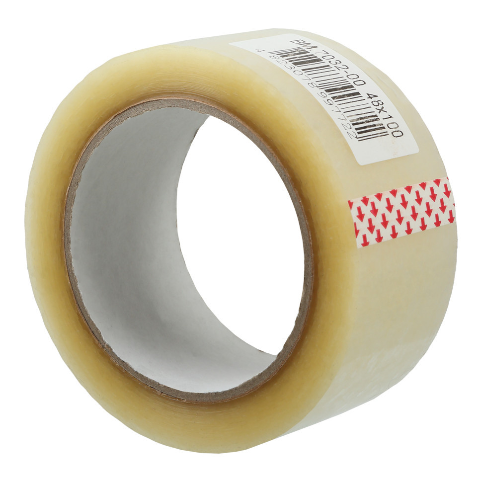 Клейкая лента упаковочная BM.7032-00 48 мм x 100 метров, прозрачная Винница - изображение 1