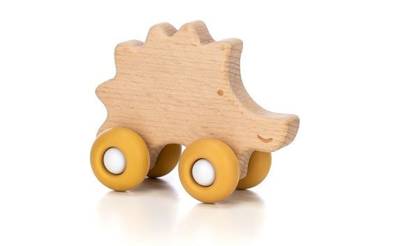 Деревянная игрушка FreeON ежик на силиконовых колесах Киев - изображение 5