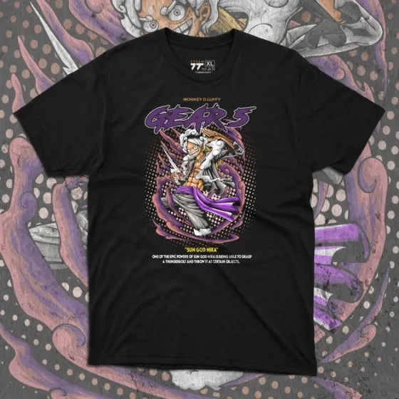 Футболка для підлітка хлопчика з принтом Ван Пис 140un God Nika 2 Розмір 160 Anime10198 Дніпро