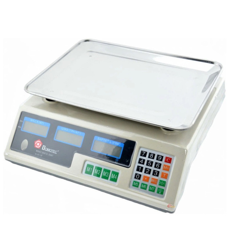 Ваги торговельні платформа DOMOTEC MS-228 до 50кг акумулятор OM-44 Львів - фото 3