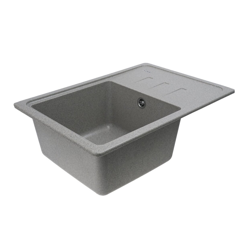 VALESO Гранітна мийка для кухні VALESO LIANA 6243 матова Сіра Київ - фото 3