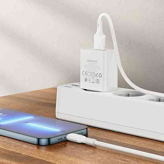 Мережевий зарядний пристрій BOROFONE BA74A Aspirer single port charger set, колір білий BA74ALW Одеса