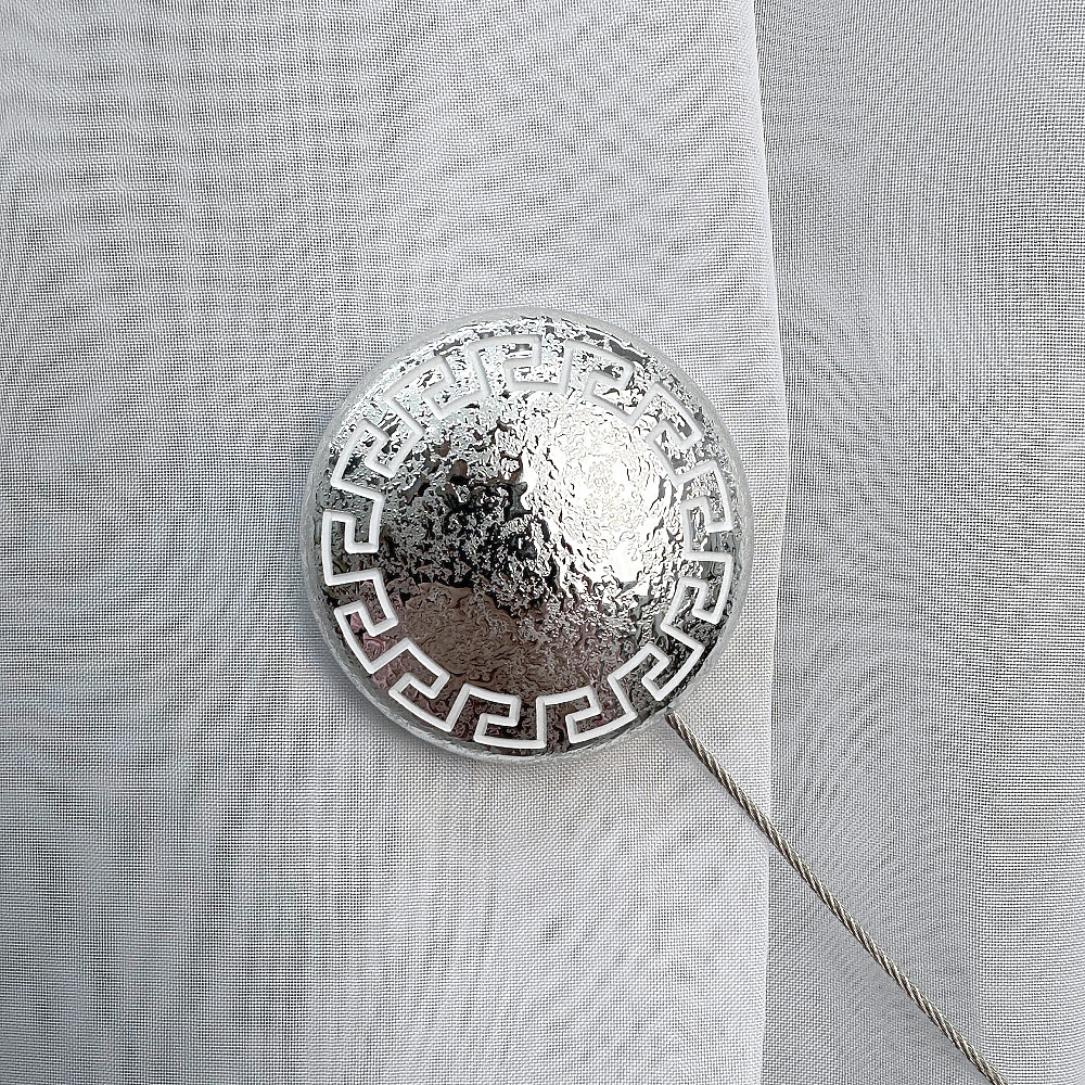 Магниты для штор и гардин Афина 2 шт Серебристый (81-271) Киев - изображение 2