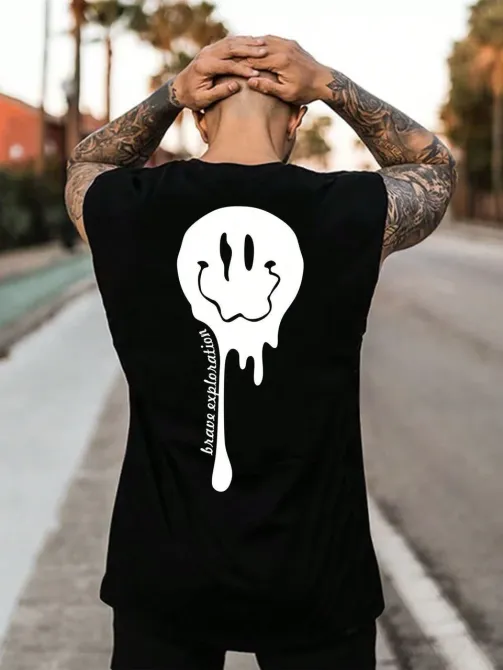 Футболка мужская с принтом  44 Черная 2634326222 Днепр - изображение 1