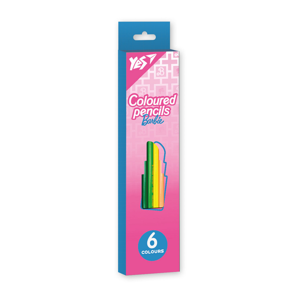 Олівці кольорові 6 кол. "Yes" Barbie тригранні, 290727, шт Київ - фото 1