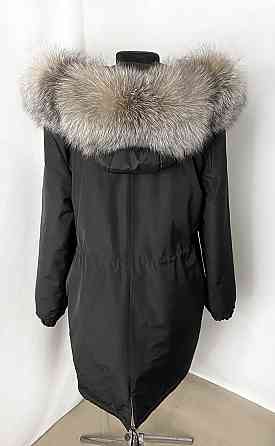 Парка жіноча з хутром блюфрост Чорний р 44 95 см Харків