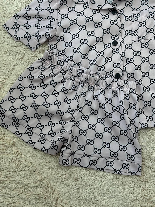 Дитяча піжамка із сатину шорти з сорочкою Пудровий р 134-140 Харків - фото 4