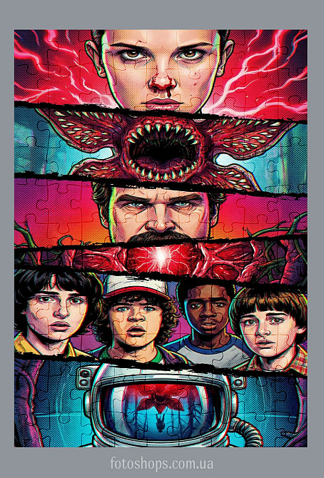 Пазли (А4) на магнітній основі з принтом Ctranger Things "Дивні дива" Одеса - фото 1