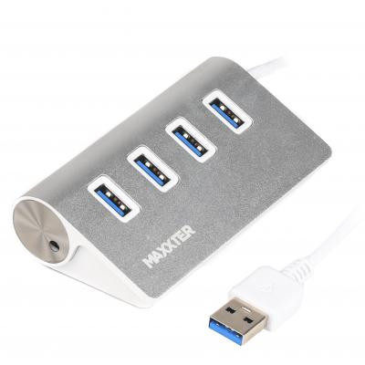 Концентратор Maxxter USB 3.0 Type-A 4 ports silver (HU3A-4P-01) Вінниця - фото 1