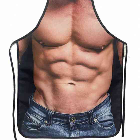 Прикольний фартух з торсом голим та в джинсах 80 на 60 см різнобарвний Київ