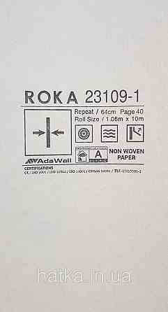 Шпалери вінілові на флізеліні AdaWall Roka 1.06х10 точки смужки абстракція сріблясті на білому 23109-1 Київ