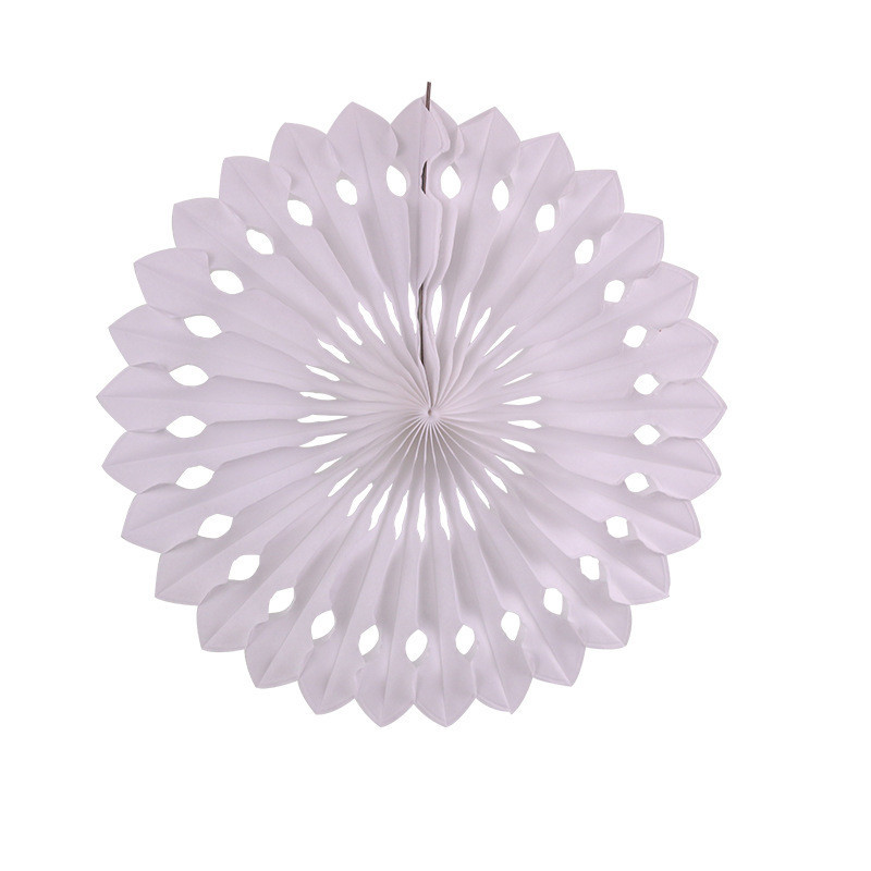 Бумажный веер декоративный 25 см белый Киев - изображение 1