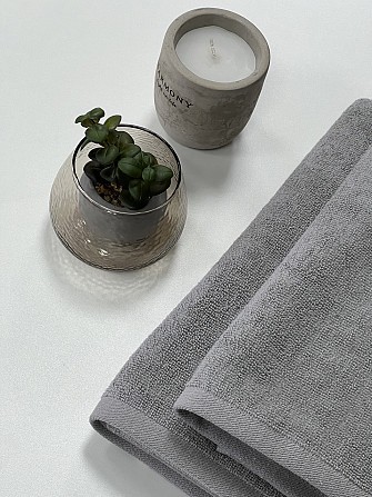 Полотенце однотонное Ideal Textile 70х140 см 400 г/м2 сірий Черновцы - изображение 4