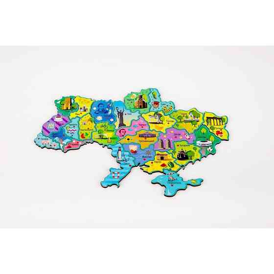 Дерев'яний магнітний пазл А4 "Мапа України" PuzA4-22926, 25 елементів Вінниця