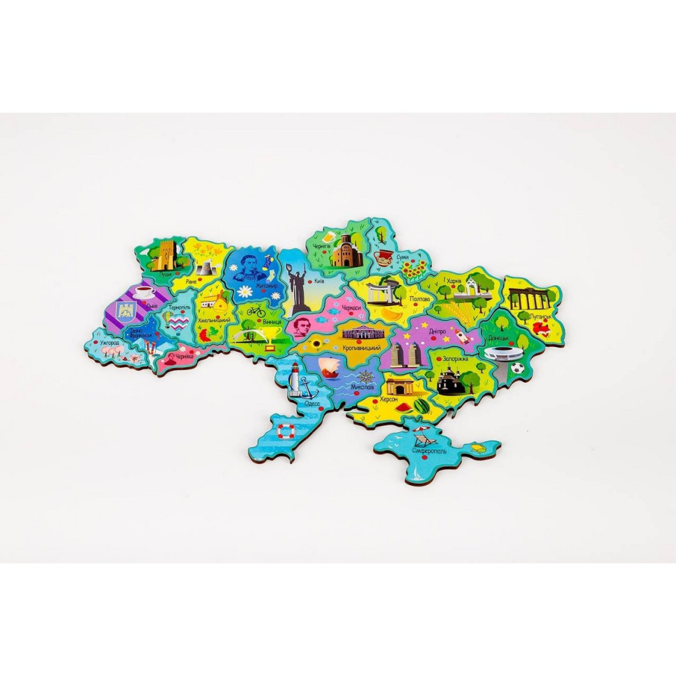Дерев'яний магнітний пазл А4 "Мапа України" PuzA4-22926, 25 елементів Вінниця - фото 4