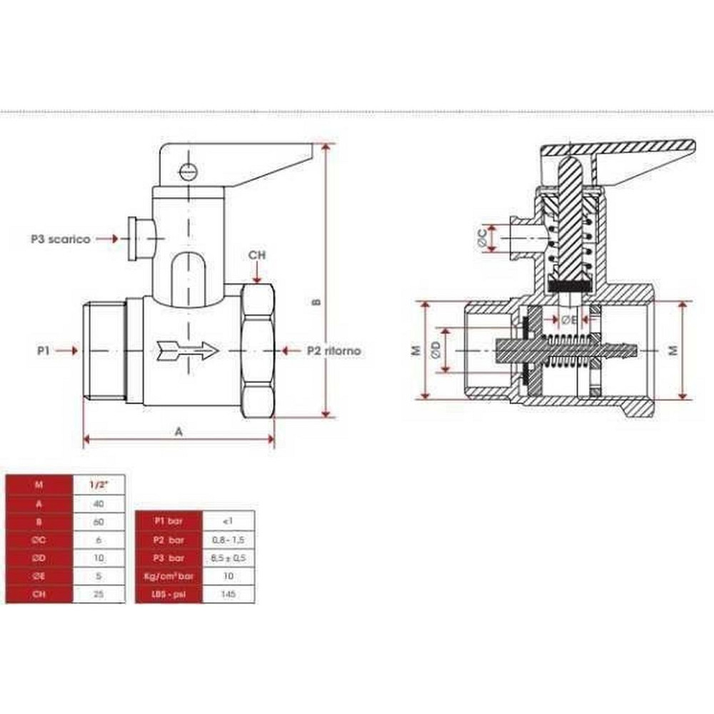 Клапан зворотній підривний ITAP 1/2″ 367 з прапорцем (000001113) Київ - фото 2
