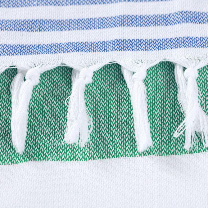 Рушник пештемаль Lovely Svi бавовняний, пляжний, хамам, spa - XХL 100x180 см Green/Blue Stripes (6032025) Київ - фото 7