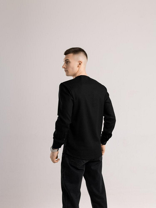 Сорочка чоловіча з довгим рукавом чорна Pobedov Horizon Київ - фото 4