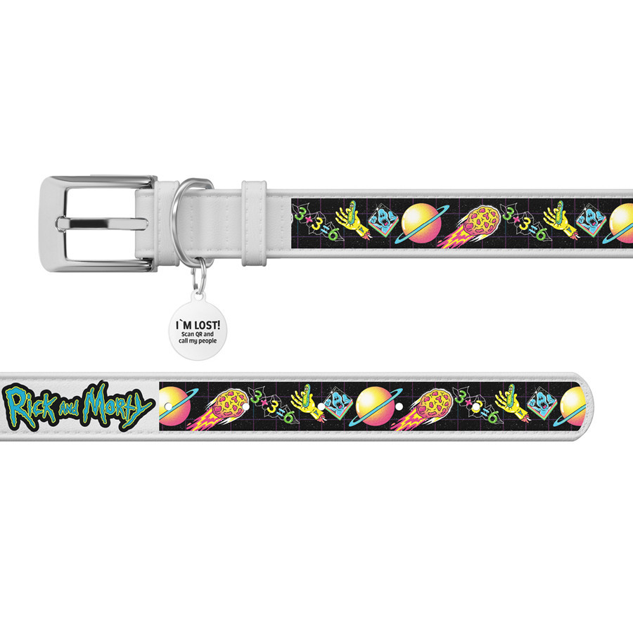 Нашийник для собак шкіряний WAUDOG Design з QR-паспортом, малюнок "Рік і Морті 3", M, Ш 20 мм, Д 29-38 см, Вінниця - фото 3