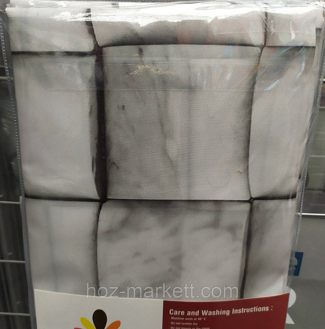 Штора для душа тканевая миранда Prusa 180 х 200 см серая Харьков - изображение 2