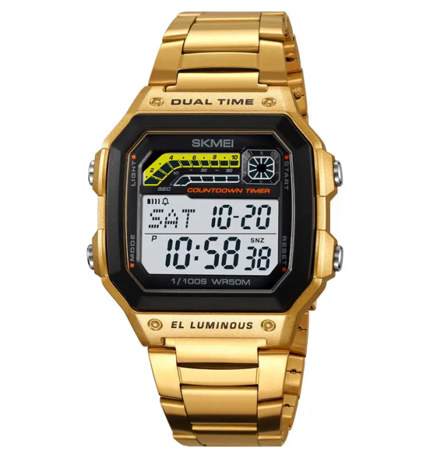 Годинник чоловічий наручний металевий Skmei 2307 (Золотистий) Вінниця - фото 1