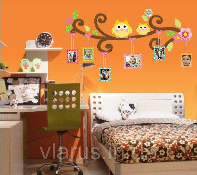 Інтер'єрна наклейка на стіну Сови на гілці Київ - фото 1