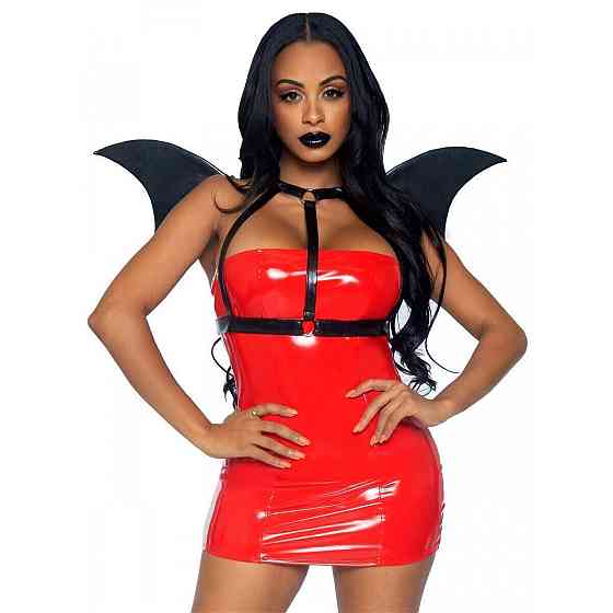 Портупея из искусственной кожи с крыльями летучей мыши Leg Avenue Bat wing body harness O/S Sex Aura Киев