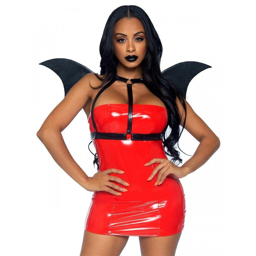 Портупея из искусственной кожи с крыльями летучей мыши Leg Avenue Bat wing body harness O/S Sex Aura Киев - изображение 1