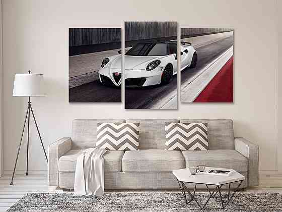 Модульная картина в гостиную / спальню  Біла Машина   Art-649_3 100x150 см Киев