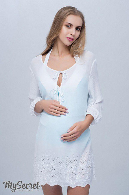 Легка пляжна туніка вільного фасону з ніжної тканини з вишивкою Emmi S My Secret Білий Кривий Ріг - фото 3
